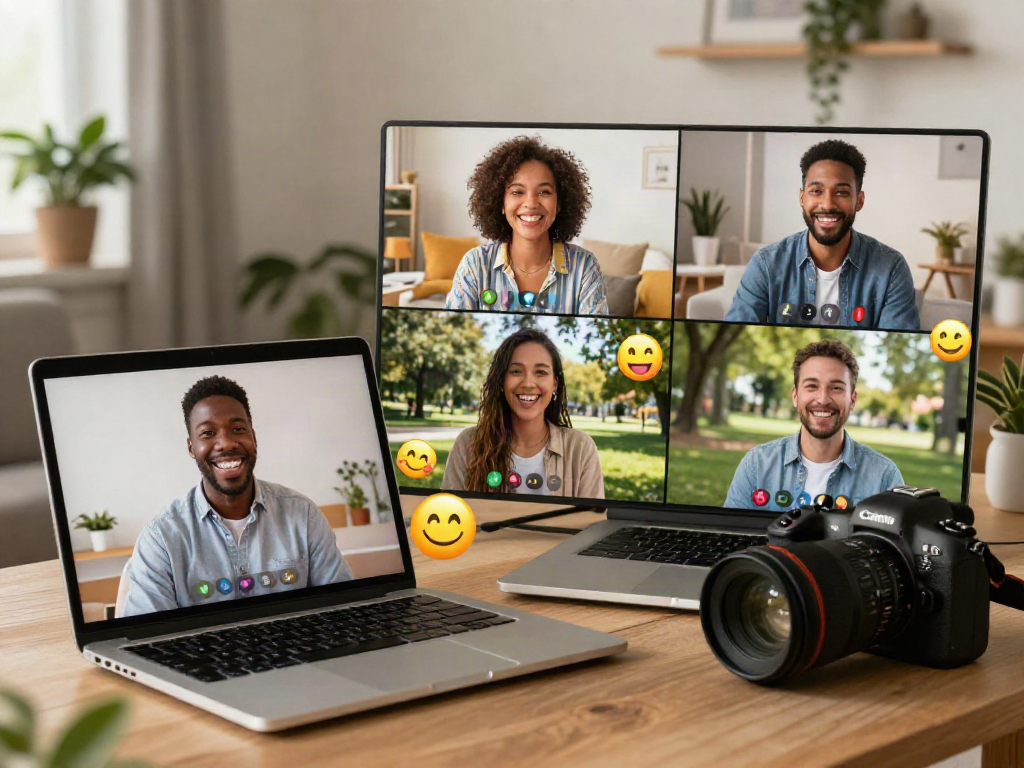 Engaging virtual interaction scene showcasing porn chat ai technology with diverse users connecting online.